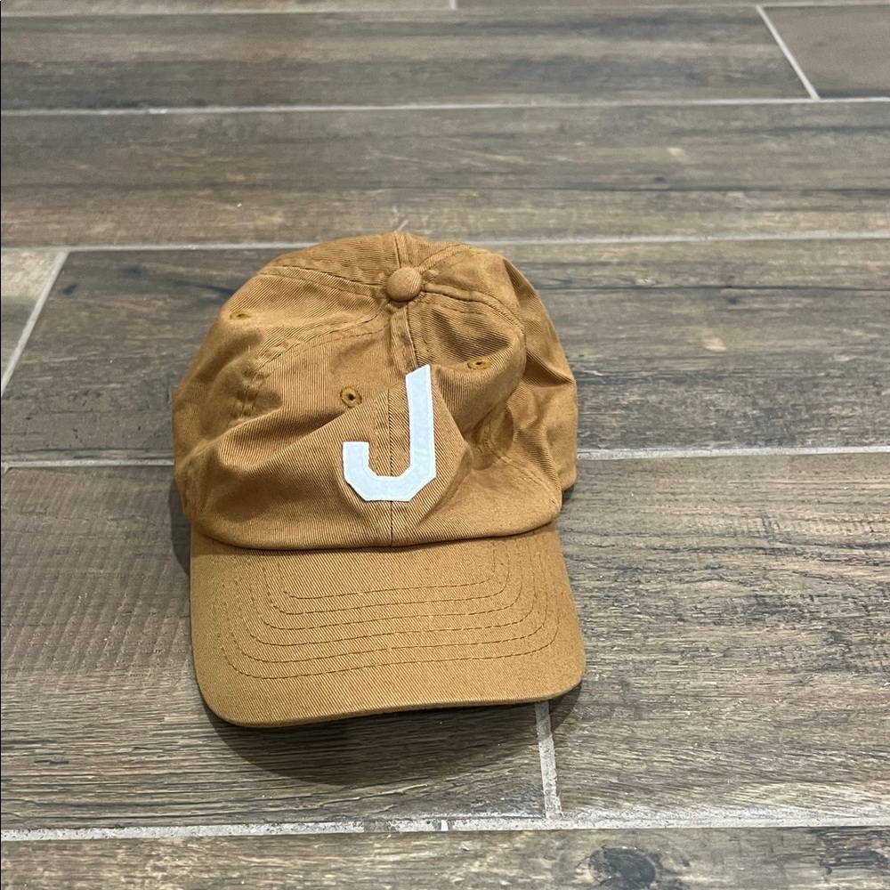 Tan J Patch Baseball Cap